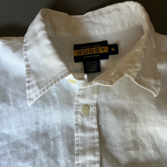 Rugby linen button down. Size Large - Picture 2 of 3